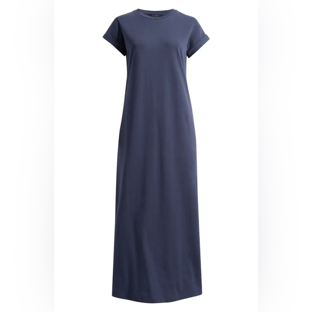 AllSaints Navy Blue Short Sleeve Maxi Dress Size 4 NWOT